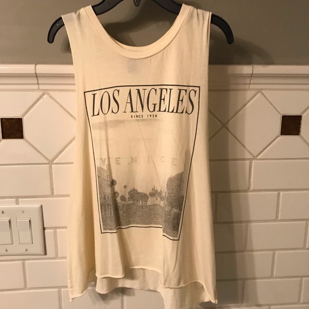 Forever 21 cream LA tank top